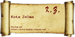 Kota Zelma névjegykártya